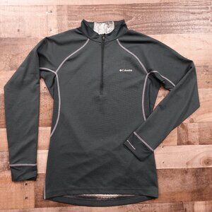 Columbia Heavyweight Baselayer Half Zip Men’s Medium Dark Green Omni-Heat